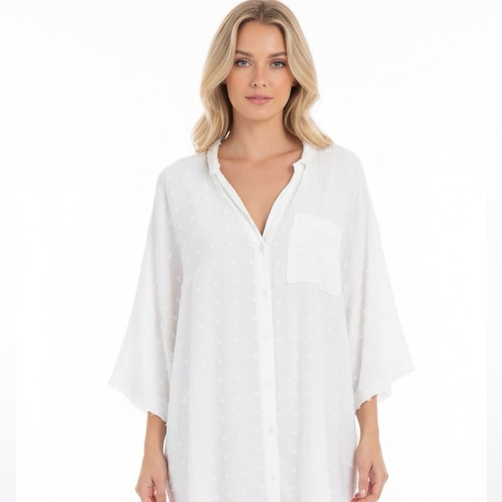 Ekouaer white dress Swiss dot size XXlarge